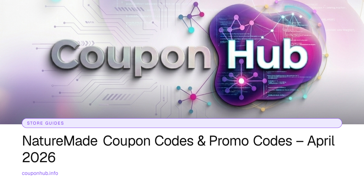 NatureMade Coupon Codes & Promo Codes – April 2026